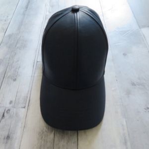 Faux Leather Baseball Hat